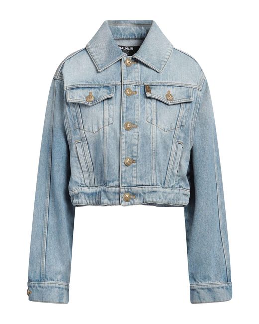 Balmain Blue Denim Outerwear