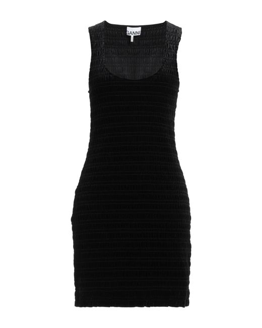 Ganni Black Mini Dress