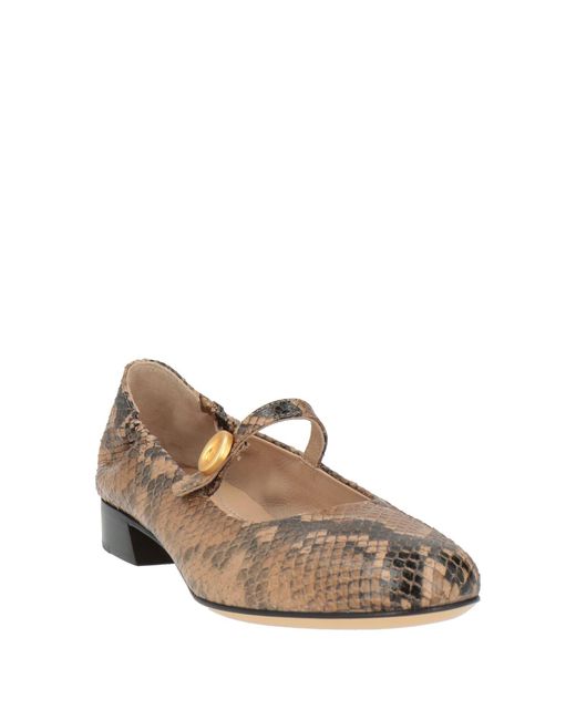 Pomme D'or Natural Ballet Flats Leather