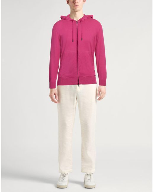 Canali Pink Cardigan Cotton for men