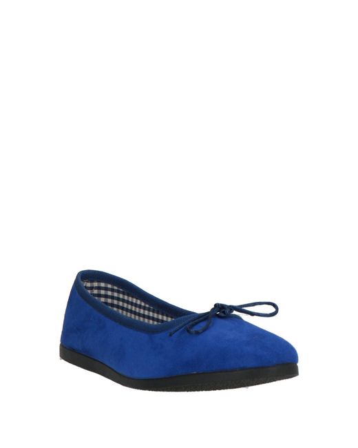 Hego's Blue Ballet Flats Leather