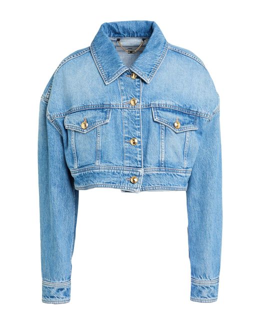 Elisabetta Franchi Blue Denim Outerwear Cotton