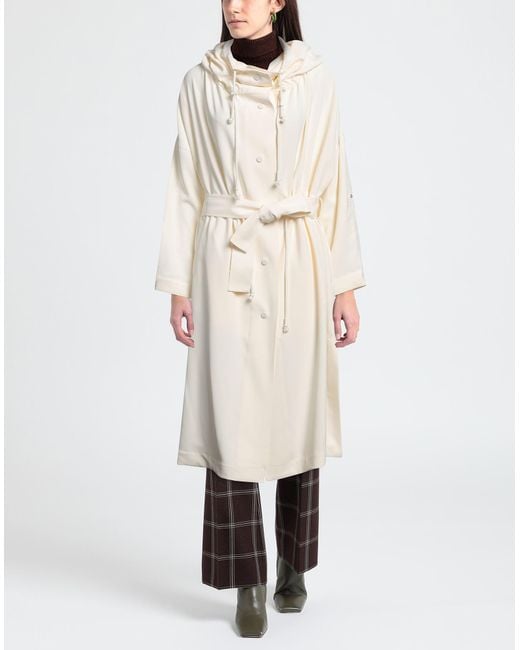 Twinset White Overcoat & Trench Coat