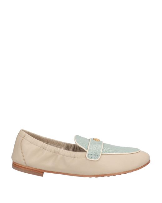 Tory Burch Loafers Leather in Natural Lyst UK