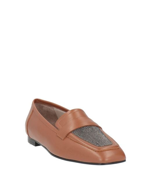 Fabiana Filippi Brown Loafers Leather
