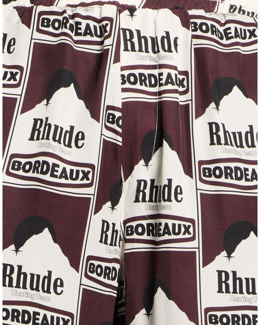 Rhude White Pants Rayon, Polyester for men