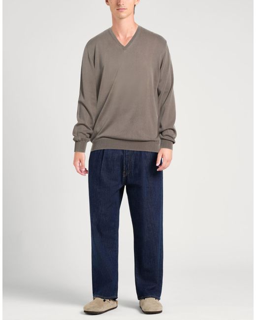 Alpha Studio Gray Sweaters for men