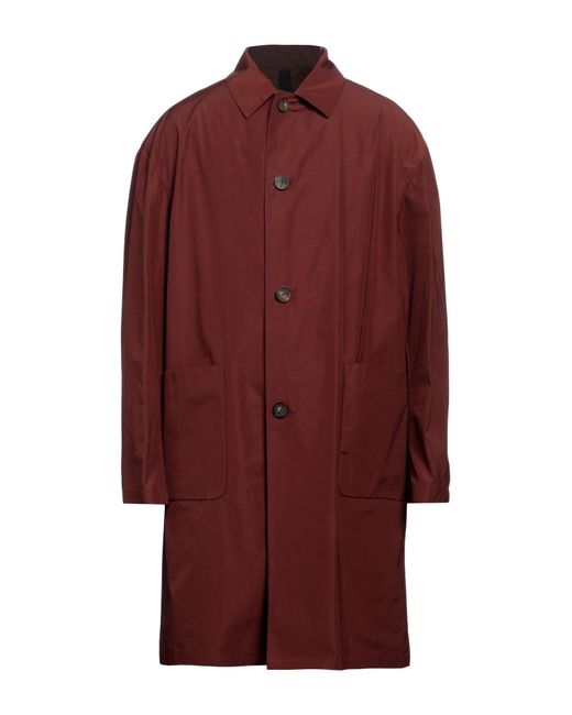 Hevò Red Overcoat & Trench Coat for men
