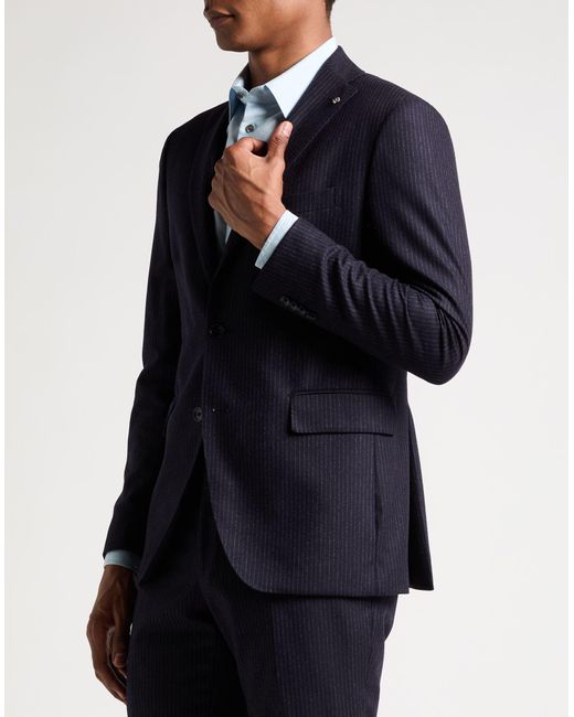 Tagliatore Blue Suit Virgin Wool, Elastane for men