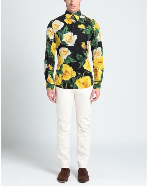 Dolce & Gabbana Yellow Shirt for men