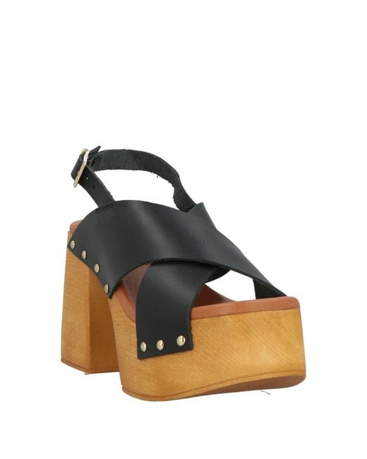 SOFIA MARE Black Sandals Leather