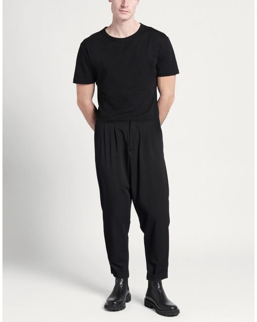Emanuel Ungaro Black Pants Polyester, Viscose, Elastane for men