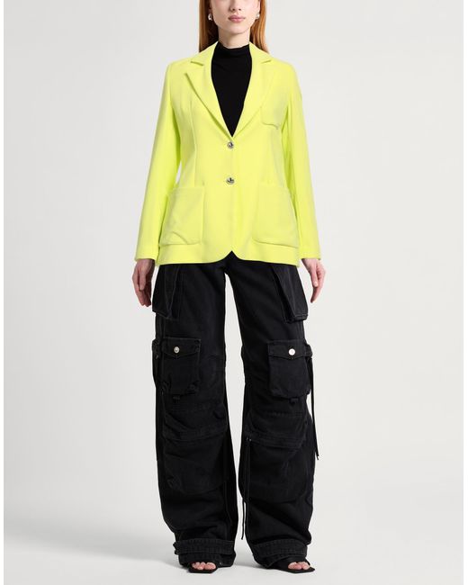 Kocca Yellow Jeans Blazer Polyester