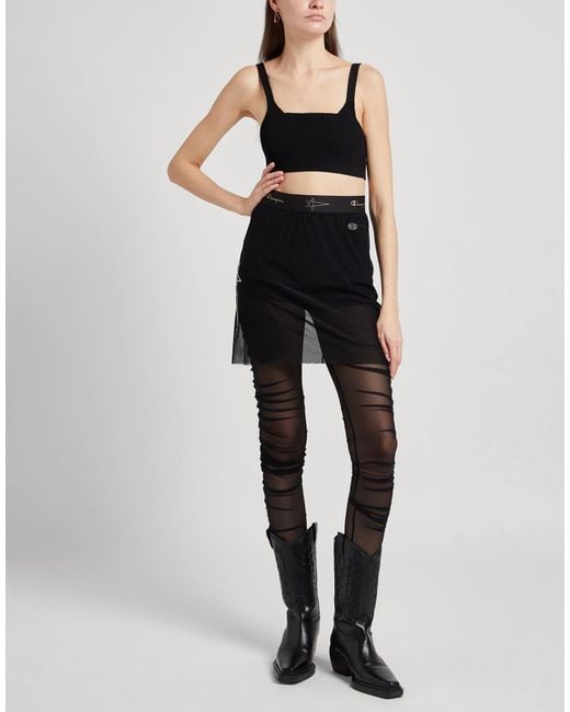 Rick Owens X Champion Black Mini Skirt Polyamide, Elastane