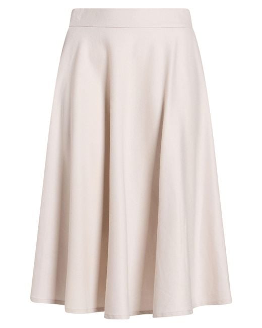 Amina Rubinacci Natural Midi Skirt Wool, Polyamide, Elastane