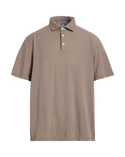 Fedeli Gray Polo Shirts for men