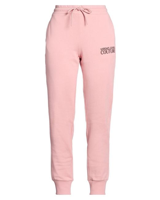 Versace Jeans Couture Pink Pants Cotton, Elastane