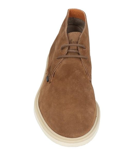 Hogan Brown Ankle Boots Leather for men