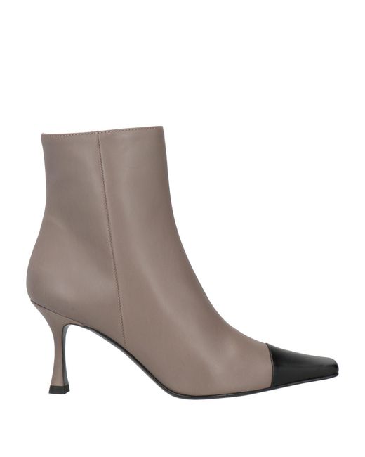 Roberto Festa Brown Ankle Boots Calfskin