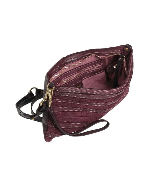 Caterina Lucchi Purple Plum Handbag Cow Leather, Calfskin