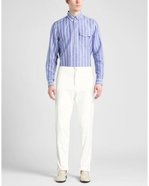 Kiton White Pants Cotton, Lyocell, Elastane for men
