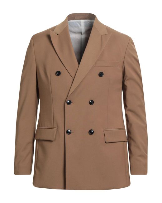 Liu Jo Brown Khaki Blazer Polyester for men