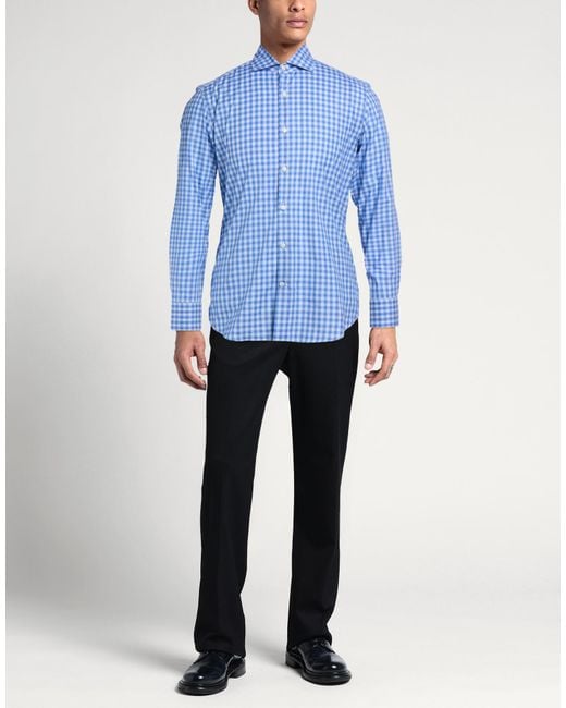 Savile Row Blue Shirt Cotton for men