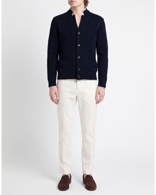 Eleventy Blue Cardigan Wool for men