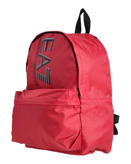 EA7 Synthetic Rucksack in Red for Men 