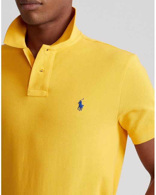 Polo Ralph Lauren Cotton Polo Shirt in Yellow for Men | Lyst