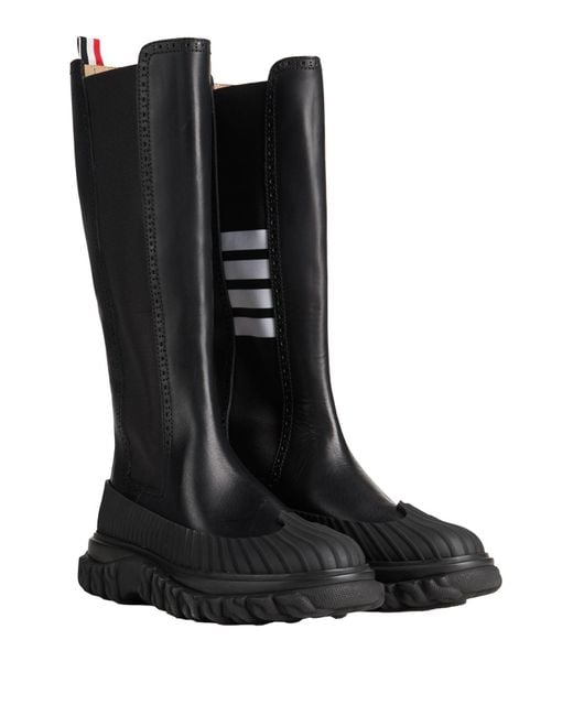 Thom Browne Black Boot Calfskin, Rubber