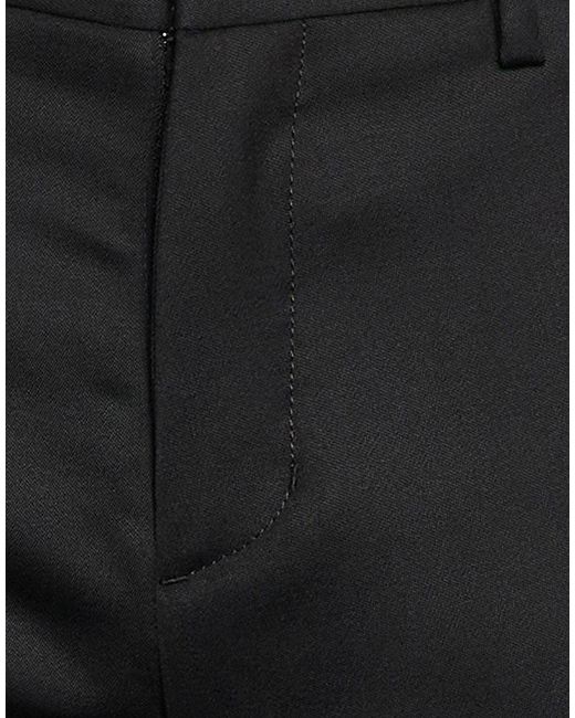 Frankie Morello Black Pants Virgin Wool, Polyester, Elastane for men