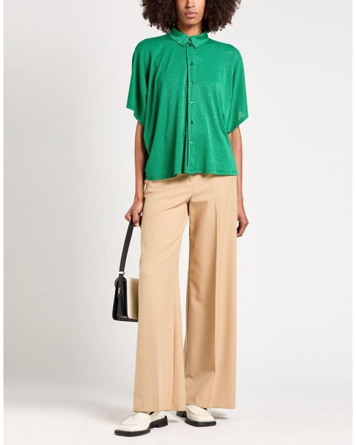 Momoní Green Shirt Viscose, Polyamide, Polyester, Elastane