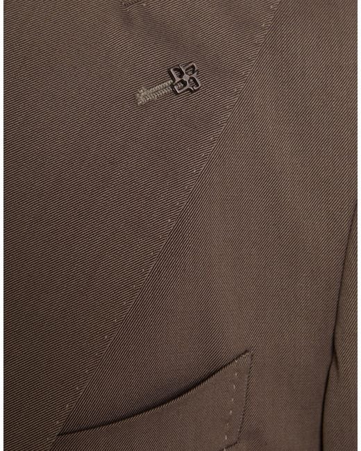 Tagliatore Brown Suit Virgin Wool, Polyester, Elastane for men