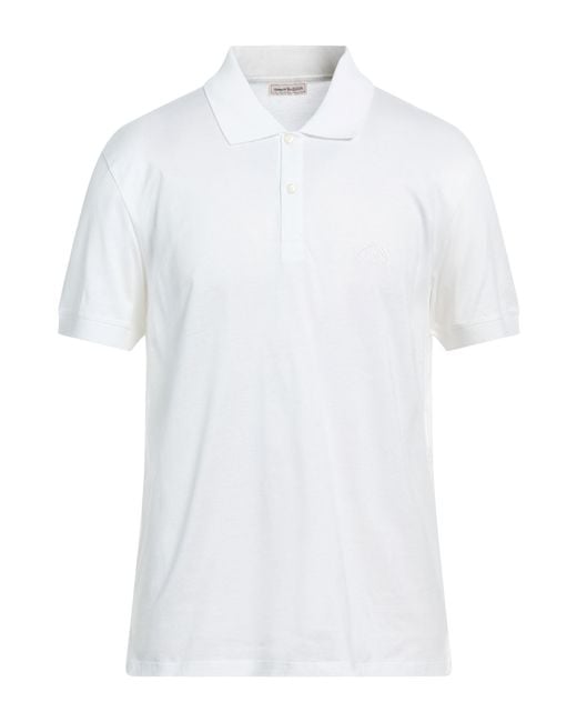 McQueen White Polo Shirt Cotton for men