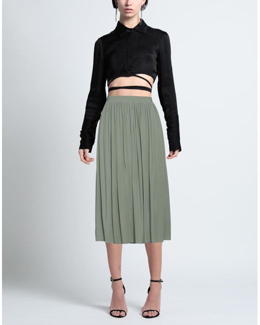 Camicettasnob Green Midi Skirt Viscose