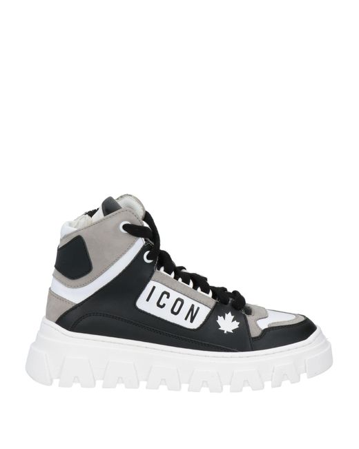 DSquared² Black Sneakers Leather for men