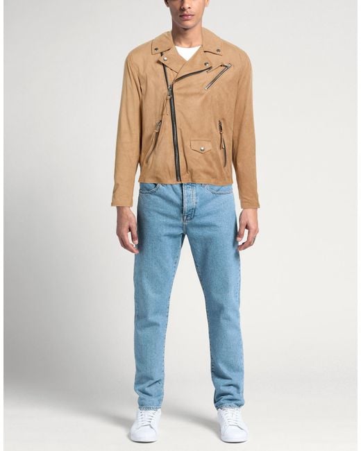 Berna Brown Camel Jacket Polyester, Elastane for men