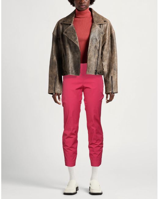 Maliparmi Red Pants Cotton, Elastic Fibres
