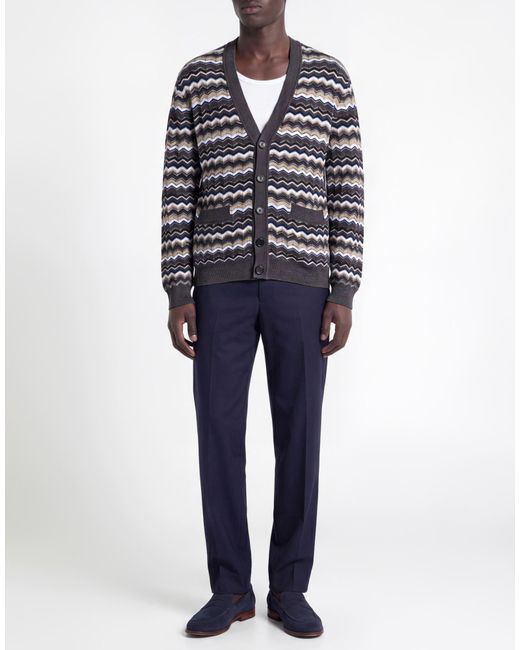 Missoni Gray Cardigan Wool, Cotton for men