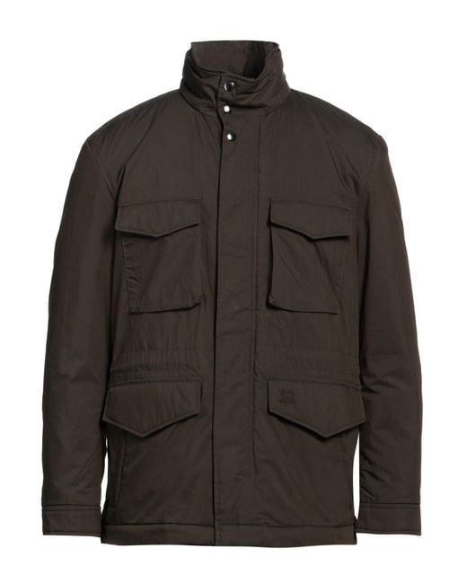 Woolrich Black Jacket Cotton, Polyamide for men