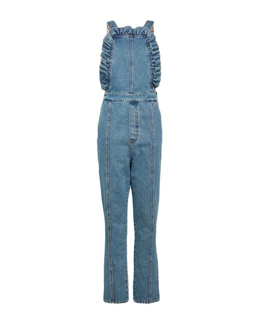Philosophy Di Lorenzo Serafini Blue Overalls Cotton