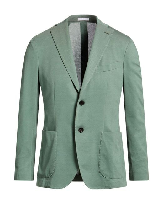 Boglioli Green Blazer Cotton for men