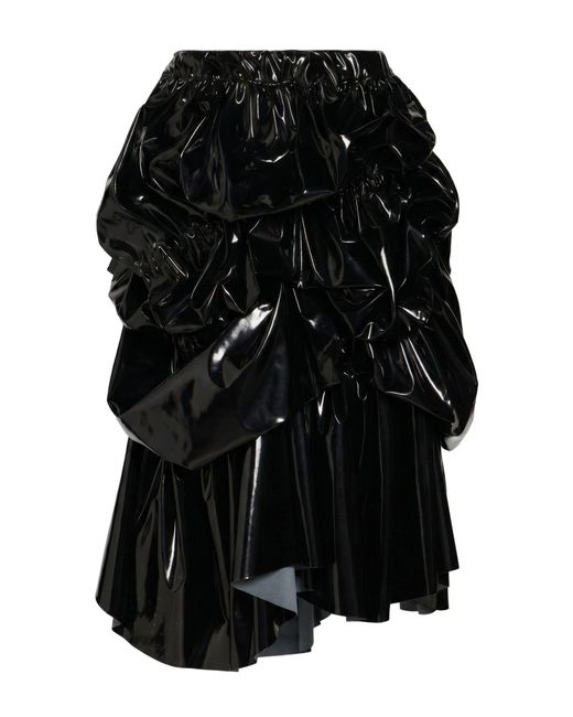 Comme des Garçons Black Midi Skirt Polyurethane