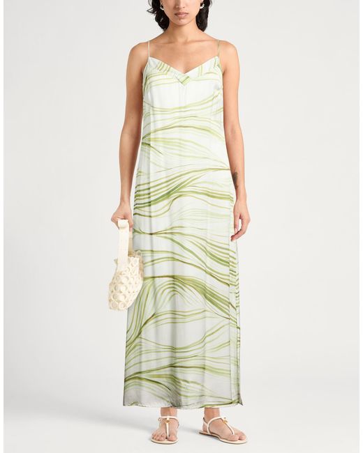 Peserico White Maxi Dress Viscose