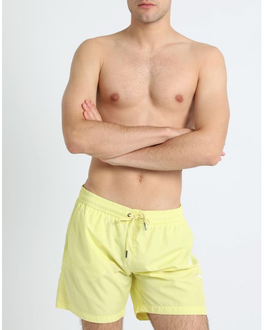 Trussardi Yellow Swim Trunks for men