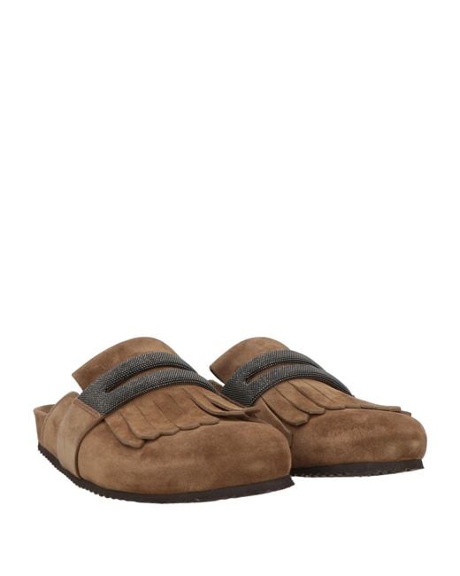 Brunello Cucinelli Brown Mules & Clogs