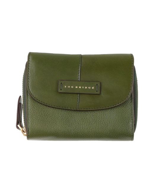 The Bridge Green Wallet Cow Leather