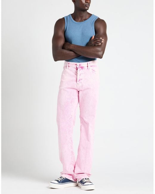 DSquared² Pink Pants Cotton, Elastane for men