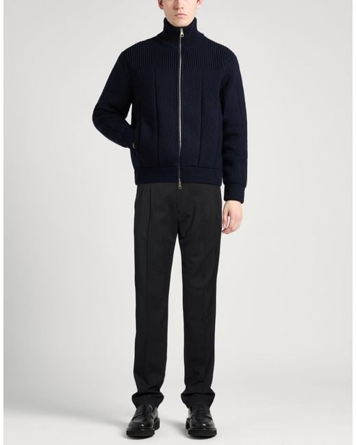 Santaniello Black Pants Wool, Polyester, Elastane for men